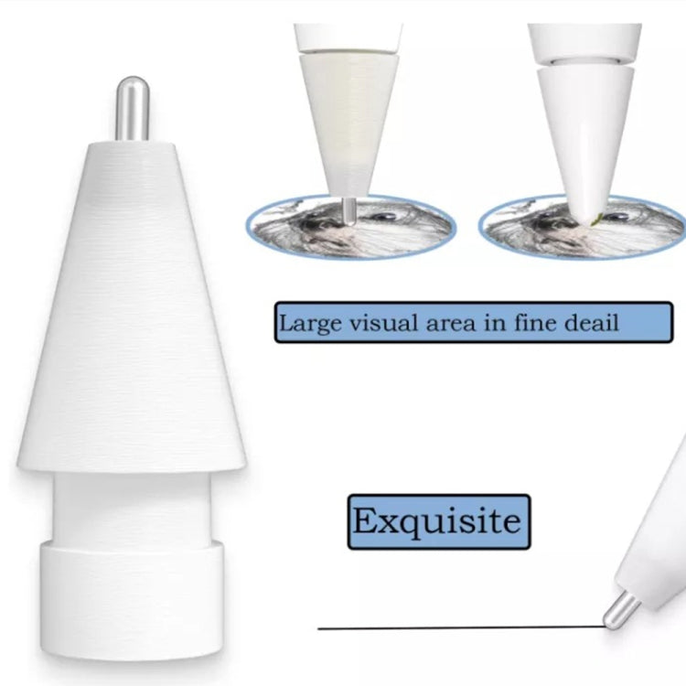 M2 Short Metal Pen Tip for Apple Pencil 1 / 2 (White) - Pencil Accessories by PMC TechLife | Online Shopping South Africa | PMC TechLife