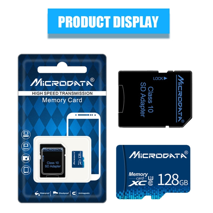 MICRODATA 128GB U3 Blue TF(Micro SD) Memory Card - free shipping - PMC TechLife - Order now!