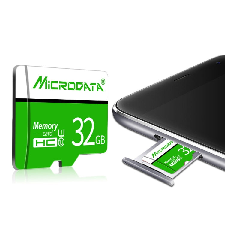 MICRODATA 32GB U1 Green and White TF(Micro SD) Memory Card - Micro SD Card by MiCRODATA | Online Shopping South Africa | PMC TechLife | Buy Now Pay Later Mobicred