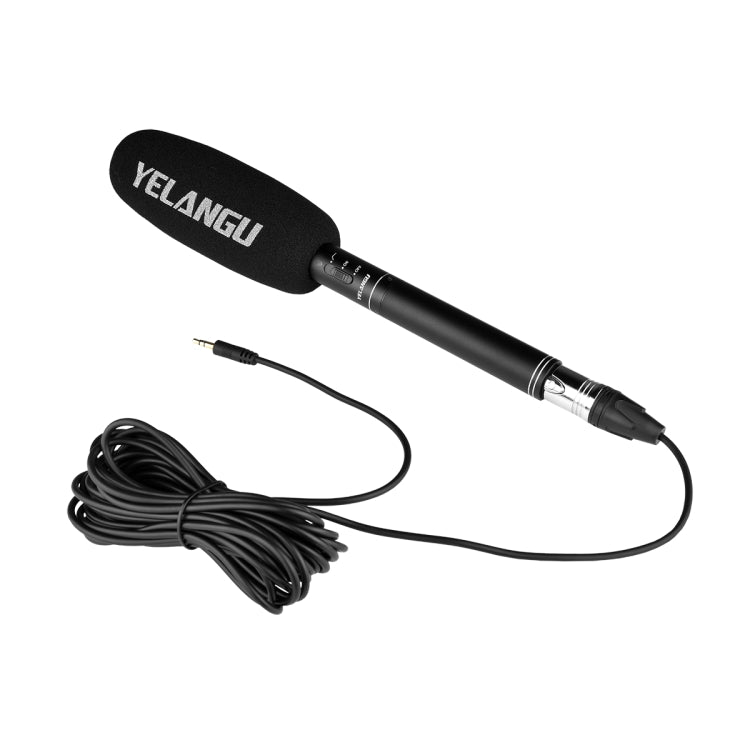 YELANGU YLG9933A MIC07 Professional Interview Condenser Video Shotgun Microphone with 6.5mm Audio Adapter & 3.5mm RXL Audio Cable(Black) - Camera Microphone by YELANGU | Online Shopping South Africa | PMC TechLife | Buy Now Pay Later Mobicred