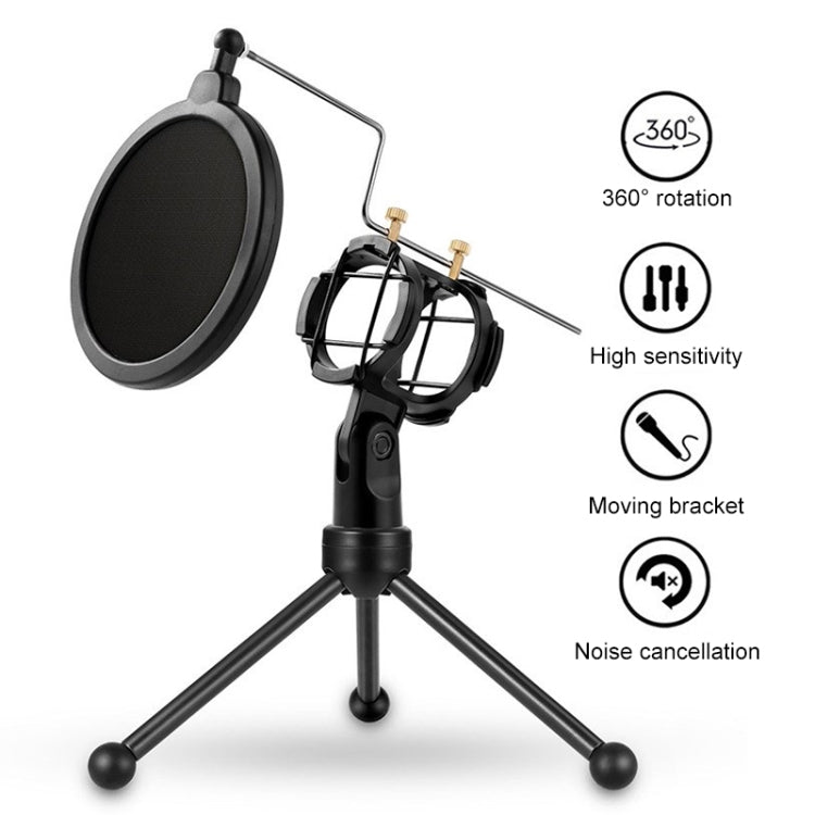 Yanmai PS-3 Mini Portable Microphone Anti-network Shockproof Desktop Stand(Black) - Stand by Yanmai | Online Shopping South Africa | PMC TechLife | Buy Now Pay Later Mobicred