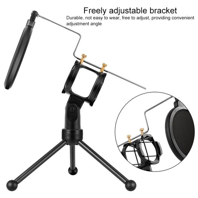 Yanmai PS-3 Mini Portable Microphone Anti-network Shockproof Desktop Stand(Black) - Stand by Yanmai | Online Shopping South Africa | PMC TechLife | Buy Now Pay Later Mobicred