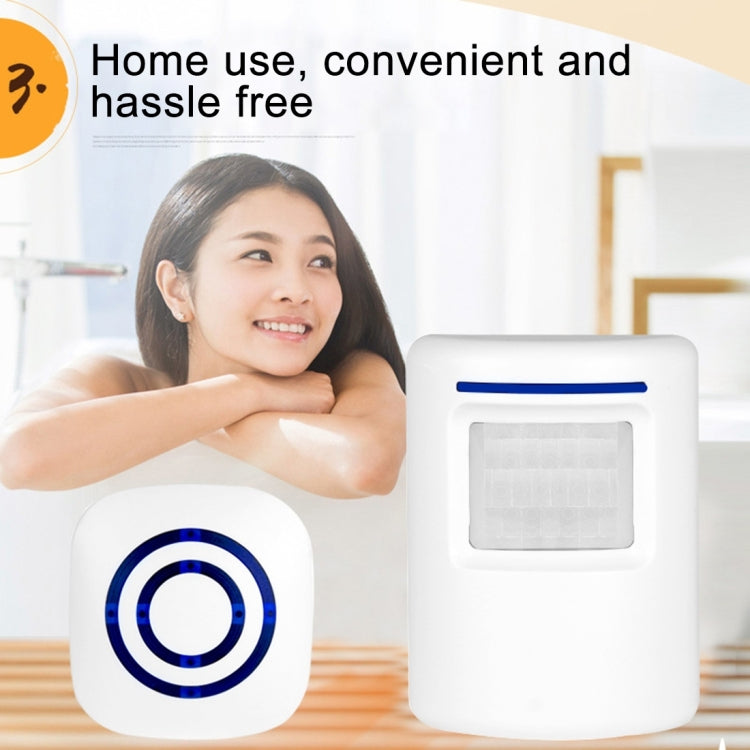 FY-0256 2 in 1 PIR Infrared Sensors (Transmitter + Receiver) Wireless Doorbell Alarm Detector for Home / Office / Shop / Factory, US Plug - free shipping - PMC TechLife - Order now!