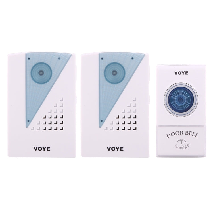 VOYE V001A2 Wireless Smart Music LED Home Doorbell with Dual Receiver, Remote Control Distance: 120m (Open Air) - free shipping - PMC TechLife - Order now!