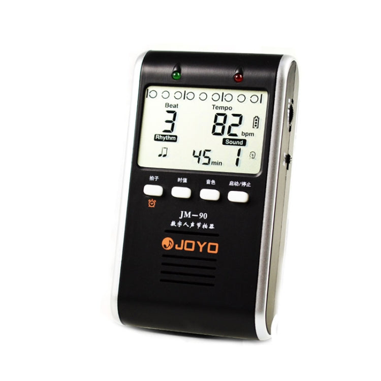 JOYO JM-90 Mini Portable Rechargeable Clip-on LED Indicator Electronic Digital Metronome Tone Generator Tuner for Guitar Violin Ukulele(Black) - free shipping - PMC TechLife - Order now!