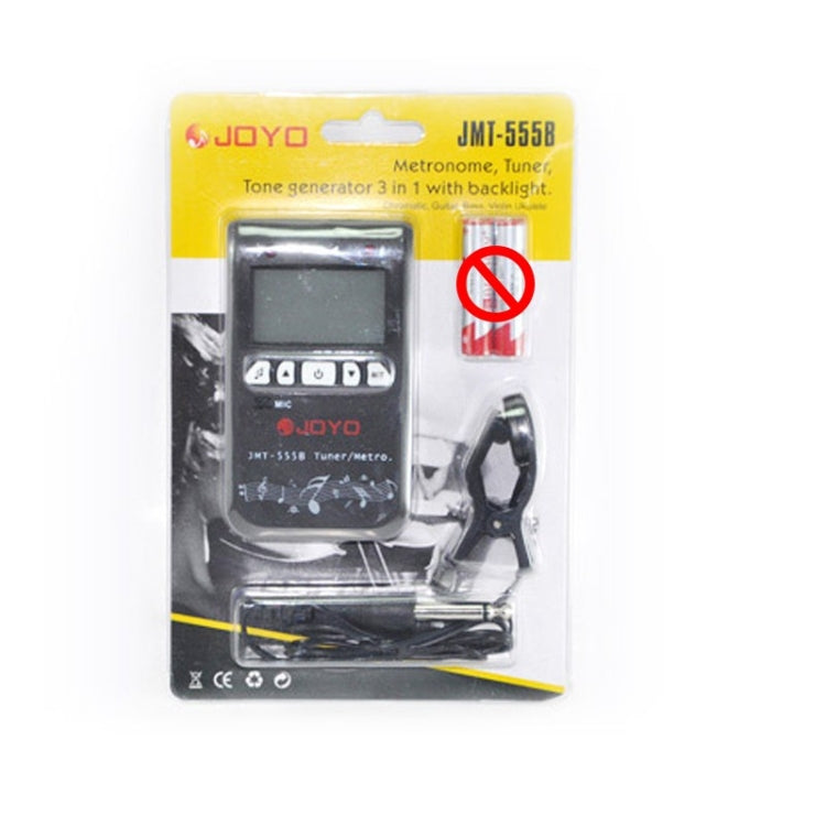 JOYO JMT-555B Metronome Tuner Chromatic Digital LCD Backlight with Tone Generator 3 in 1 Kit for Guitar Violin Ukulele (Black) - String Instrument Accessories by JOYO | Online Shopping South Africa | PMC TechLife | Buy Now Pay Later Mobicred