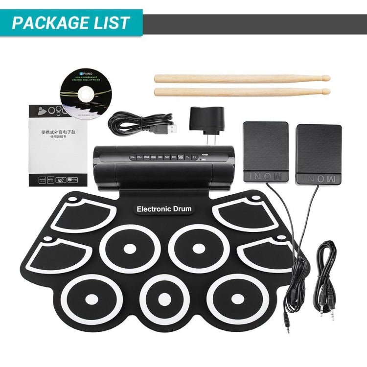 MD760 USB Electronic Drum Percussion Thicken Silicone Hand Roll Drum - Percussion Instruments by PMC TechLife | Online Shopping South Africa | PMC TechLife