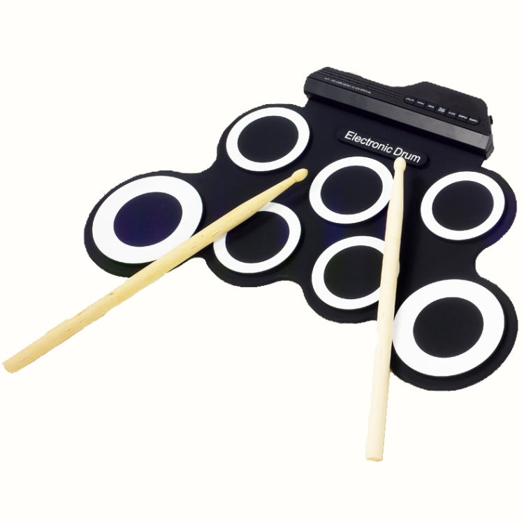 Portable Silicone Hand Roll USB Electronic Drum(Black) - Percussion Instruments by PMC TechLife | Online Shopping South Africa | PMC TechLife