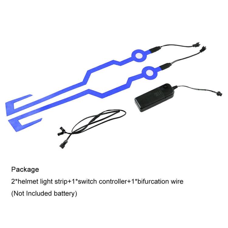 MB-MHL002 Motorcycle Modification Accessories Universal Pasteable Helmet Light Strip(Blue) - Ornamental Parts by PMC TechLife | Online Shopping South Africa | PMC TechLife | Buy Now Pay Later Mobicred