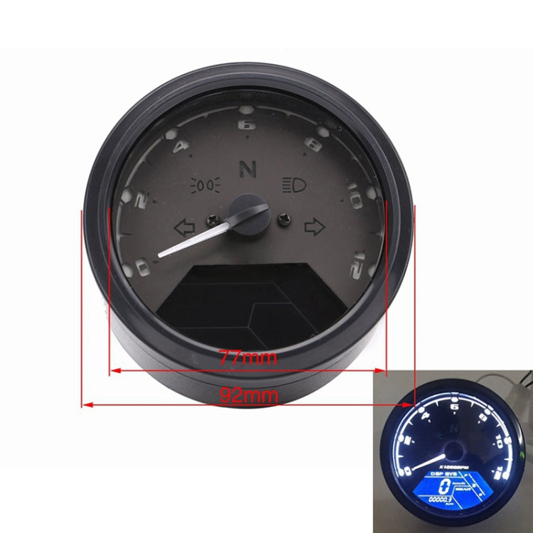 Speedpark Universal Motorcycle Retro Modified Instrument Odometer LCD Instrument Assembly - Others by Speedpark | Online Shopping South Africa | PMC TechLife | Buy Now Pay Later Mobicred