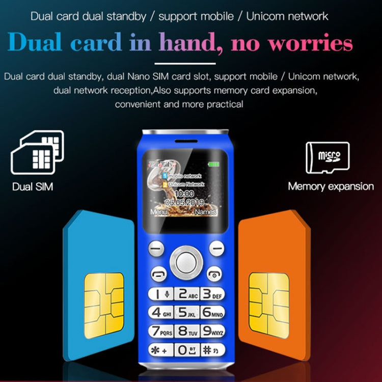 Satrend K8 Mini Mobile Phone, 1.0 inch, Hands Free Bluetooth Dialer Headphone, MP3 Music, Dual SIM, Network: 2G(Black) - free shipping - PMC TechLife - Order now!