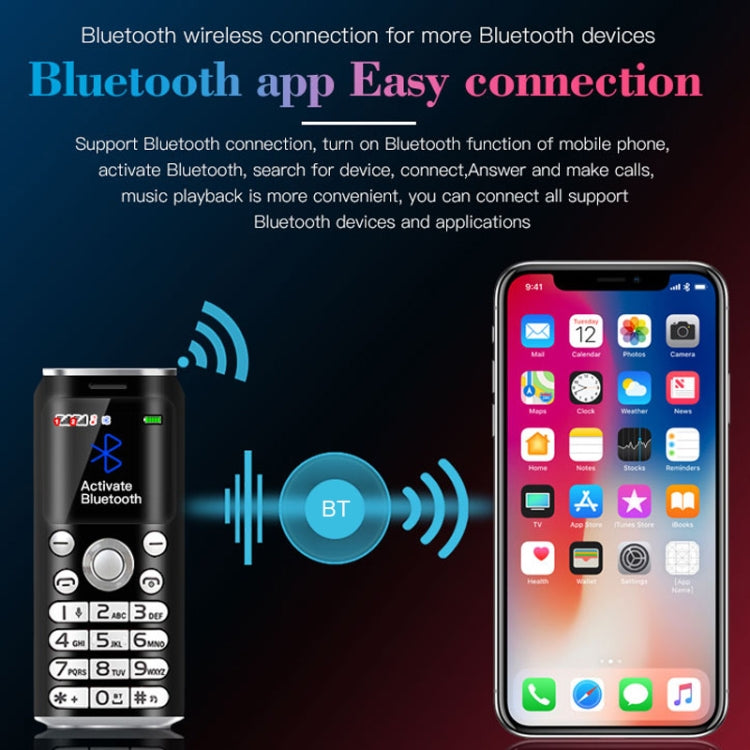 Satrend K8 Mini Mobile Phone, 1.0 inch, Hands Free Bluetooth Dialer Headphone, MP3 Music, Dual SIM, Network: 2G(Blue) - free shipping - PMC TechLife - Order now!