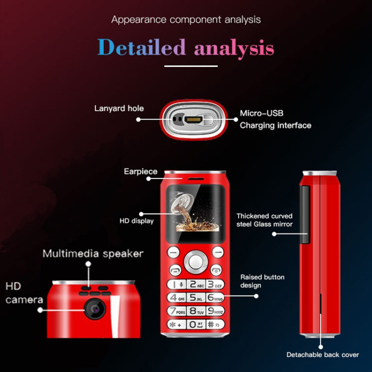 Satrend K8 Mini Mobile Phone, 1.0 inch, Hands Free Bluetooth Dialer Headphone, MP3 Music, Dual SIM, Network: 2G(Blue) - free shipping - PMC TechLife - Order now!