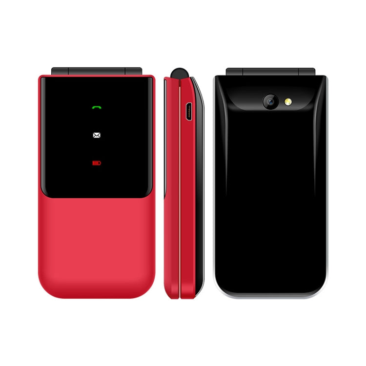 UNIWA F2720 Flip Phone, 1.77 inch, SC6531E, Support Bluetooth, FM, GSM, Dual SIM(Red) - UNIWA by UNIWA | Online Shopping South Africa | PMC TechLife