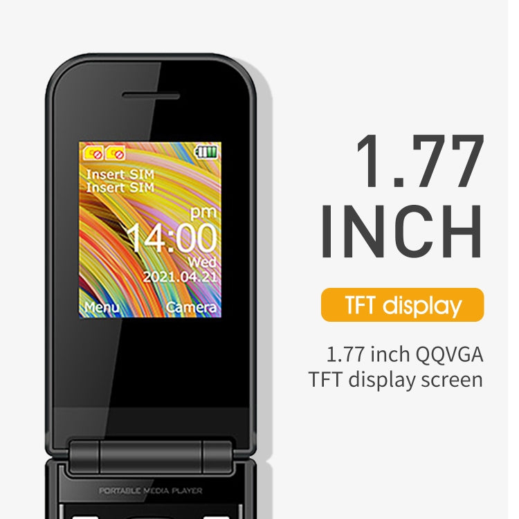 UNIWA F2720 Flip Phone, 1.77 inch, SC6531E, Support Bluetooth, FM, GSM, Dual SIM(Red) - UNIWA by UNIWA | Online Shopping South Africa | PMC TechLife