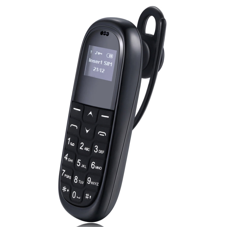AIEK KK1 Mini Mobile Phone, English Keyboard, Hands Free Bluetooth Dialer Headphone, MTK6261DA, Anti-Lost, Single SIM, Network: 2G(Black) - Others by AIEK | Online Shopping South Africa | PMC TechLife | Buy Now Pay Later Mobicred