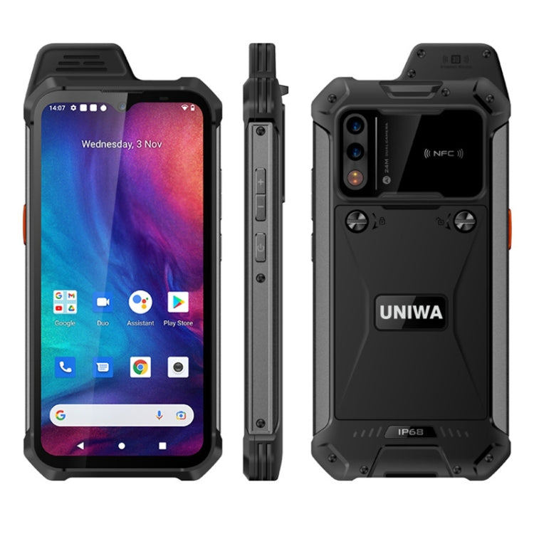 UNIWA W888 Explosion-proof Rugged Phone, 4GB+64GB, IP68 Waterproof Dustproof Shockproof, 5000mAh Battery, 6.3 inch Android 11 MTK6765 Helio P35 Octa Core up to 2.35GHz, Network: 4G, NFC, OTG(Black) - UNIWA by UNIWA | Online Shopping South Africa | PMC TechLife
