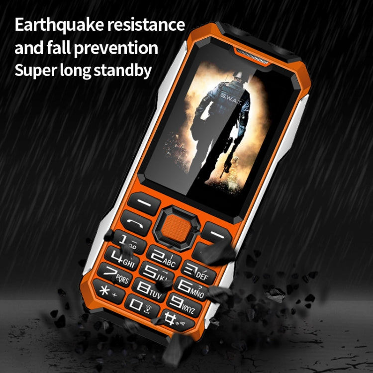 A6 Triple Proofing Elder Phone, Waterproof Shockproof Dustproof, 6800mAh Battery, 2.4 inch, 21 Keys, Bluetooth, LED Flashlight, FM, SOS, Dual SIM, Network: 2G(Black) - Others by PMC TechLife | Online Shopping South Africa | PMC TechLife