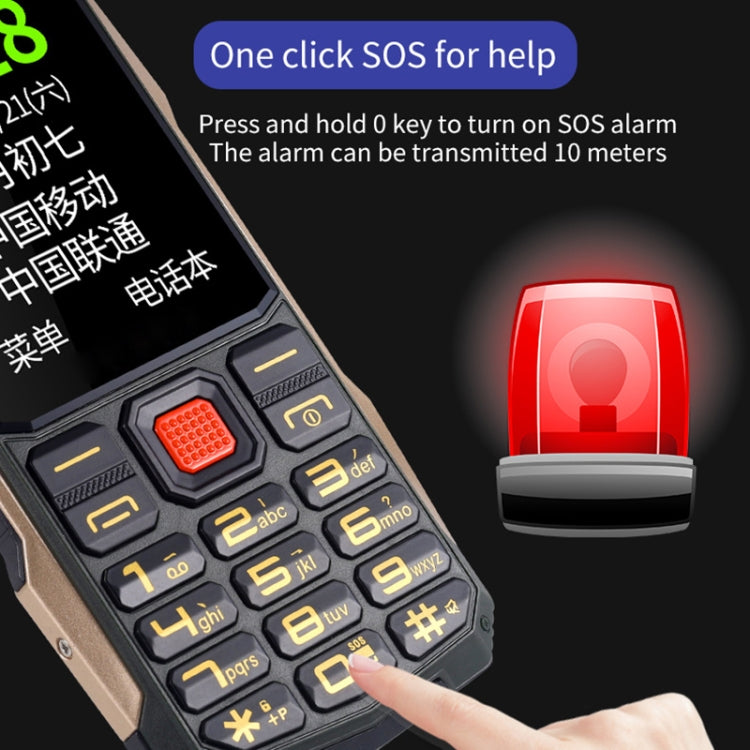 K1 Triple Proofing Elder Phone, Waterproof Shockproof Dustproof, 4800mAh Battery, 2.4 inch, 21 Keys, Bluetooth, LED Flashlight, FM, SOS, Dual SIM, Network: 2G (Black) - free shipping - PMC TechLife - Order now!
