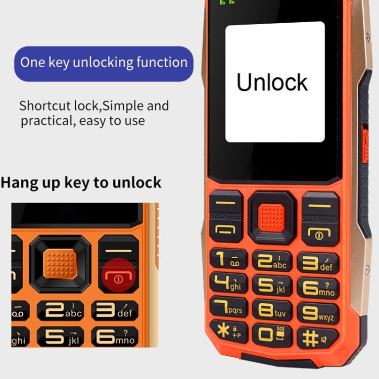 K1 Triple Proofing Elder Phone, Waterproof Shockproof Dustproof, 4800mAh Battery, 2.4 inch, 21 Keys, Bluetooth, LED Flashlight, FM, SOS, Dual SIM, Network: 2G (Black) - free shipping - PMC TechLife - Order now!