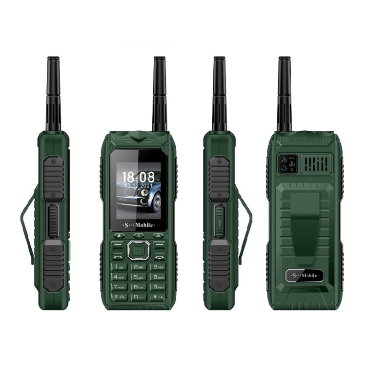 S555 Triple Proofing Elder Phone, Waterproof Shockproof Dustproof, 2400mAh Battery, 2.2. inch, 21 Keys, LED Flashlight, FM, Quad SIM, with Antenna(Green) - free shipping - PMC TechLife - Order now!