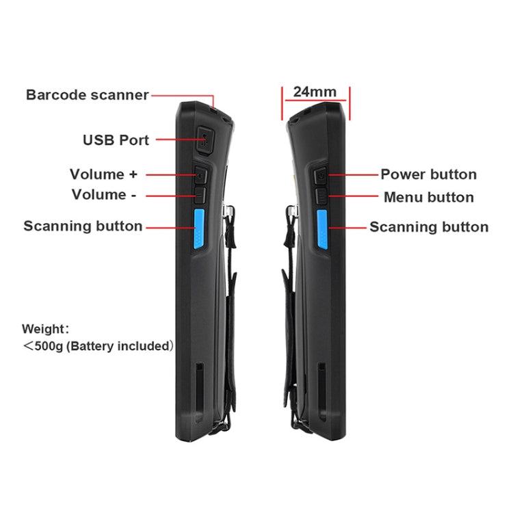 UNIWA S9000 Scanner Terminal Rugged Phone, 2GB+16GB, Waterproof Dustproof Shockproof, 4800mAh Battery, 5.0 inch Android 9.0 MTK6761 Quad Core up to 2.0GHz, Network: 4G(Black) - UNIWA by UNIWA | Online Shopping South Africa | PMC TechLife