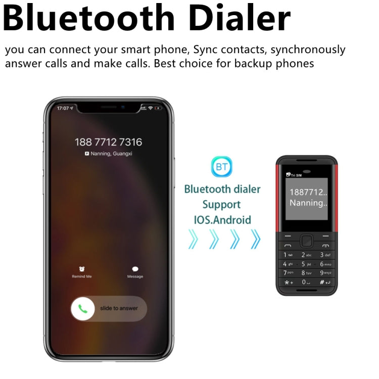 SERVO BM5310 Mini Mobile Phone, English Key, 1.33 inch, MTK6261D, 21 Keys, Support Bluetooth, FM, Magic Sound, Auto Call Record, GSM, Triple SIM (White) - free shipping - PMC TechLife - Order now!