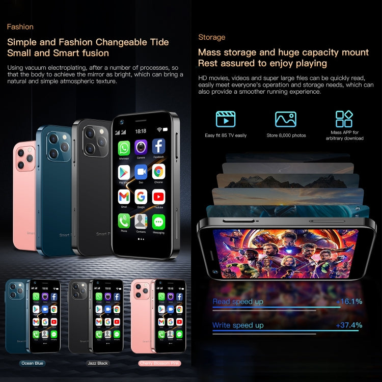 SOYES XS12 Pro, 2GB+16GB, Face Recognition, 3.0 inch Android 10.0 MTK6750 Octa Core, Bluetooth, WiFi, FM, OTG, Network: 4G, Dual SIM, Support Google Play (Pink) - SOYES by SOYES | Online Shopping South Africa | PMC TechLife