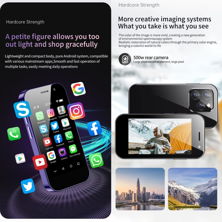 SOYES 14 Pro, 2GB+16GB, Face Recognition, 3.0 inch Android 9.0 MTK6739CW Quad Core up to 1.28GHz, OTG, Network: 4G, Dual SIM, Support Google Play (Black) - SOYES by SOYES | Online Shopping South Africa | PMC TechLife