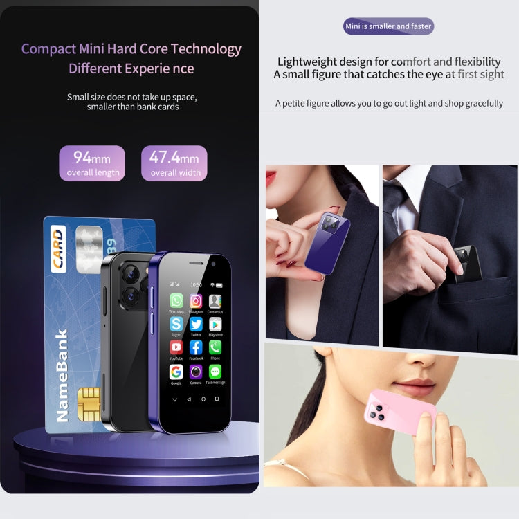 SOYES 14 Pro, 3GB+32GB, Face Recognition, 3.0 inch Android 9.0 MTK6739CW Quad Core up to 1.28GHz, OTG, Network: 4G, Dual SIM, Support Google Play (Pink) - SOYES by SOYES | Online Shopping South Africa | PMC TechLife