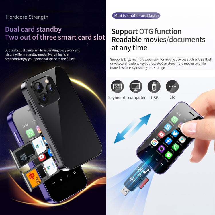 SOYES 14 Pro, 3GB+32GB, Face Recognition, 3.0 inch Android 9.0 MTK6739CW Quad Core up to 1.28GHz, OTG, Network: 4G, Dual SIM, Support Google Play (Black) - SOYES by SOYES | Online Shopping South Africa | PMC TechLife