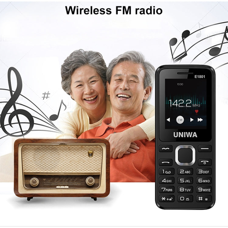 UNIWA E1801 Mobile Phone, 1.77 inch, 800mAh Battery, 21 Keys, Support Bluetooth, FM, MP3, MP4, GSM, Dual SIM(Blue) - UNIWA by UNIWA | Online Shopping South Africa | PMC TechLife