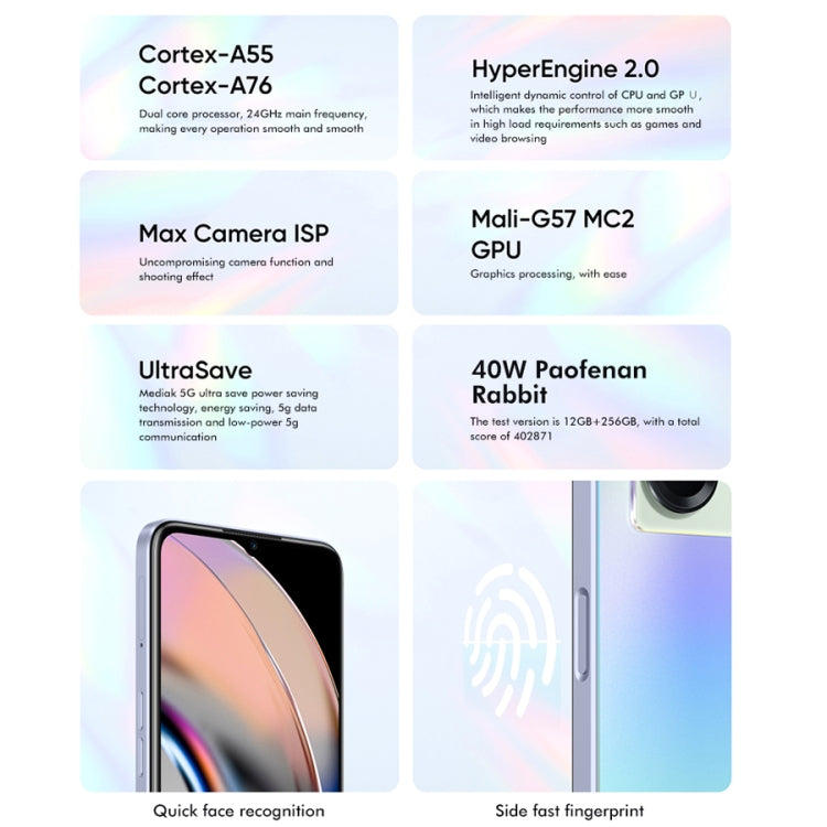 Realme V23 5G, 48MP Camera, 12GB+256GB, Dual Back Cameras, Side Fingerprint Identification, 5000mAh Battery, 6.58 inch Realme UI 3.0 / Android 12 MediaTek Dimensity 810 Octa Core up to 2.4GHz, Network: 5G, Support Google Play(Black) - free shipping - PMC TechLife - Order now!