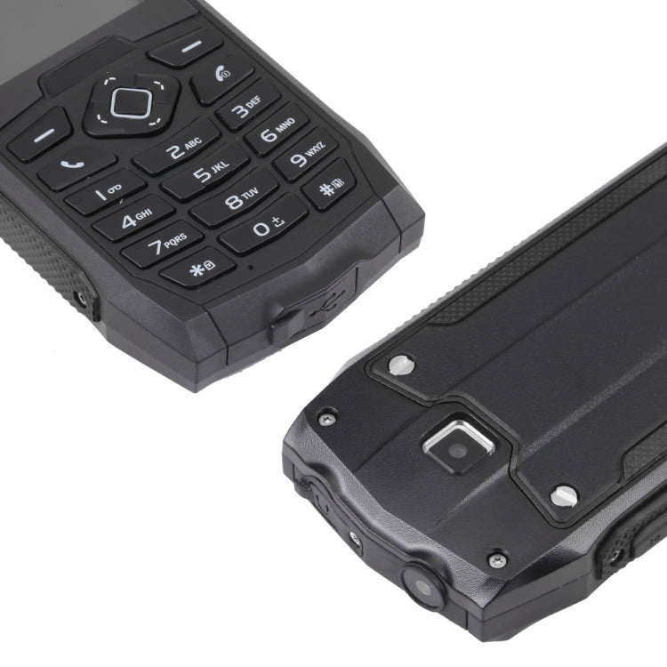 Rugtel R1C Rugged Phone, IP68 Waterproof Dustproof Shockproof, 2.4 inch, MTK6261D, 2000mAh Battery, SOS, FM, Dual SIM(Black) - free shipping - PMC TechLife - Order now!