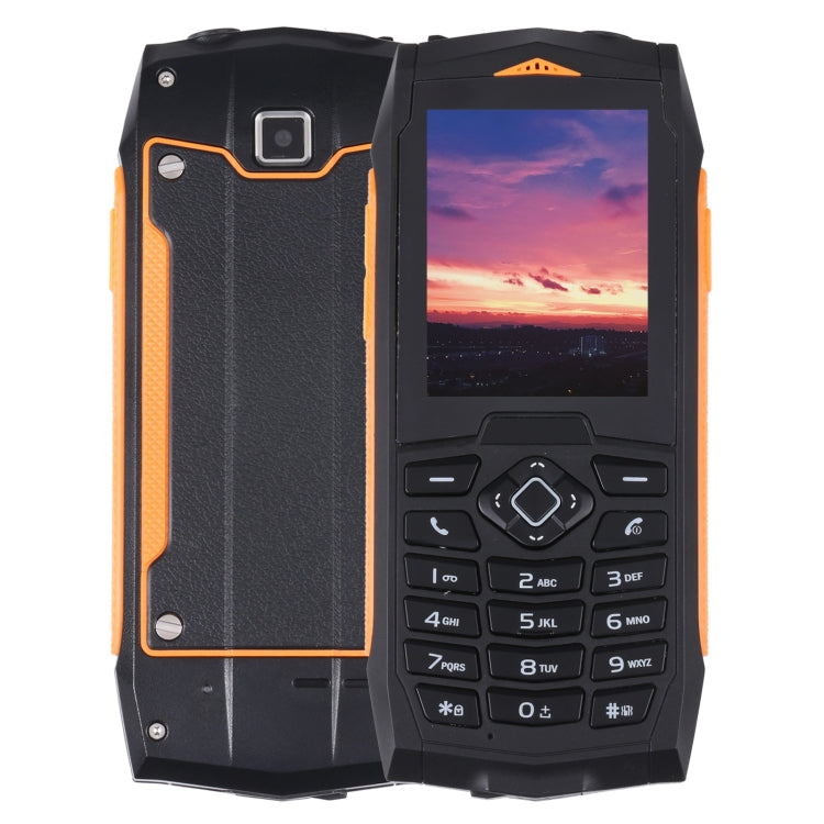 Rugtel R1C Rugged Phone, IP68 Waterproof Dustproof Shockproof, 2.4 inch, MTK6261D, 2000mAh Battery, SOS, FM, Dual SIM(Orange) - free shipping - PMC TechLife - Order now!