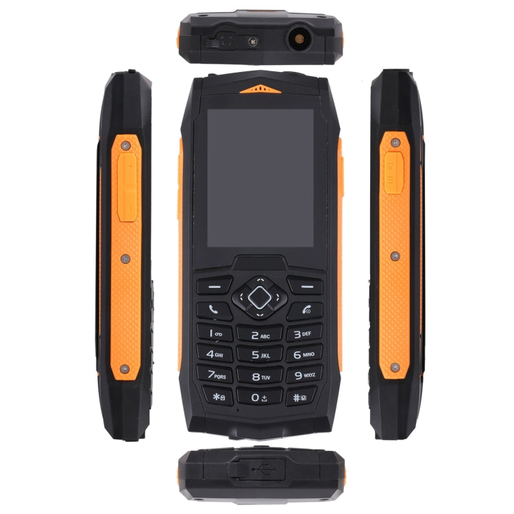 Rugtel R1C Rugged Phone, IP68 Waterproof Dustproof Shockproof, 2.4 inch, MTK6261D, 2000mAh Battery, SOS, FM, Dual SIM(Orange) - free shipping - PMC TechLife - Order now!