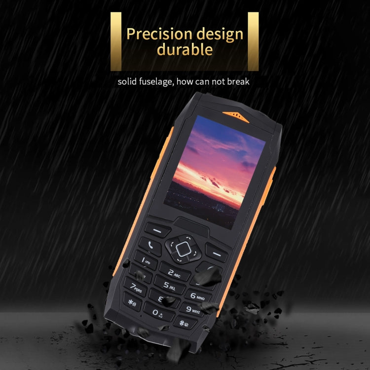Rugtel R1C Rugged Phone, IP68 Waterproof Dustproof Shockproof, 2.4 inch, MTK6261D, 2000mAh Battery, SOS, FM, Dual SIM(Orange) - free shipping - PMC TechLife - Order now!