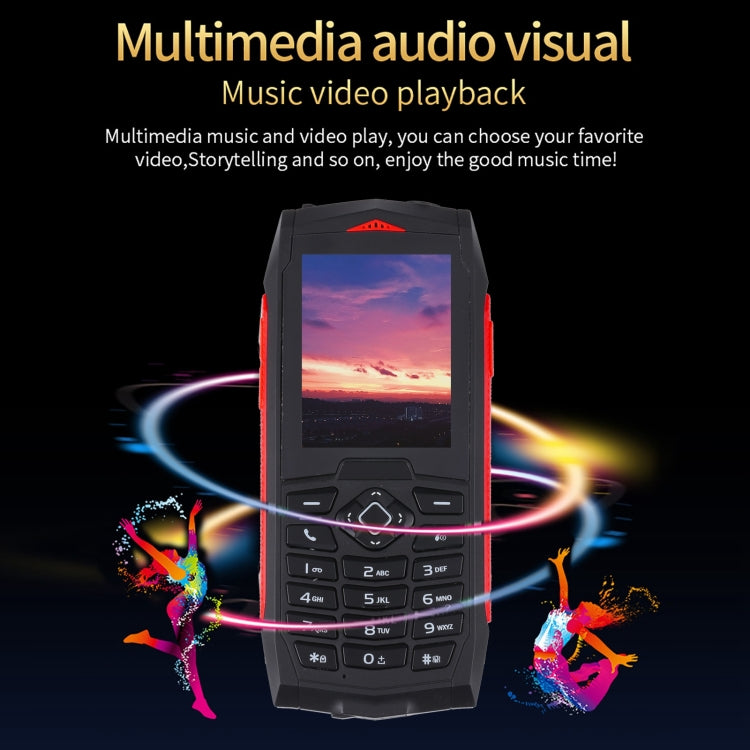 Rugtel R1C Rugged Phone, IP68 Waterproof Dustproof Shockproof, 2.4 inch, MTK6261D, 2000mAh Battery, SOS, FM, Dual SIM(Red) - free shipping - PMC TechLife - Order now!