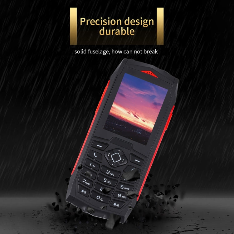 Rugtel R1C Rugged Phone, IP68 Waterproof Dustproof Shockproof, 2.4 inch, MTK6261D, 2000mAh Battery, SOS, FM, Dual SIM(Red) - free shipping - PMC TechLife - Order now!