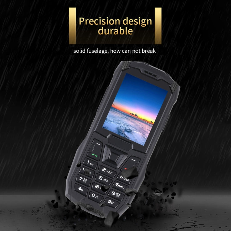 Rugtel R2C Rugged Phone, IP68 Waterproof Dustproof Shockproof, 2.4 inch, MTK6261D, 2500mAh Battery, SOS, FM, Dual SIM(Black) - free shipping - PMC TechLife - Order now!