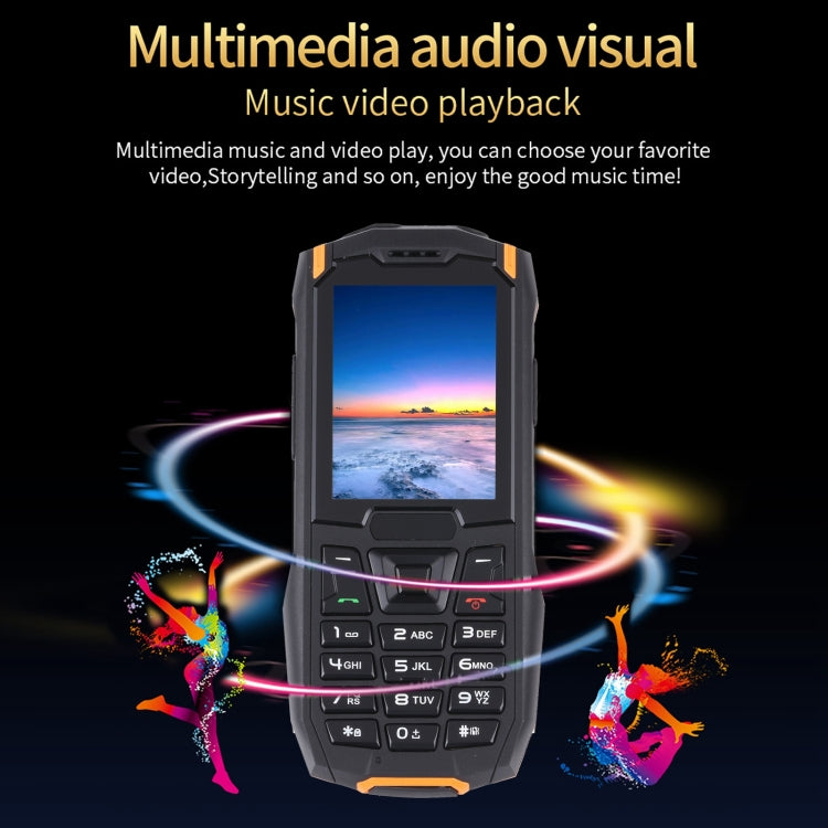 Rugtel R2C Rugged Phone, IP68 Waterproof Dustproof Shockproof, 2.4 inch, MTK6261D, 2500mAh Battery, SOS, FM, Dual SIM (Orange) - free shipping - PMC TechLife - Order now!