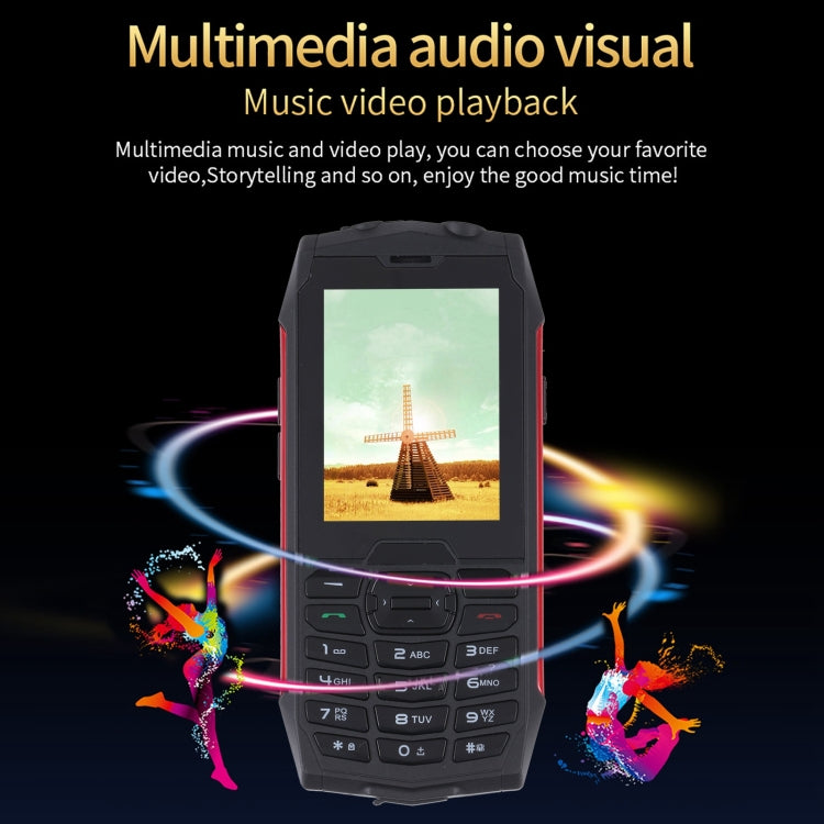 Rugtel R3C Rugged Phone, IP68 Waterproof Dustproof Shockproof, 2.8 inch, MTK6261D, 2000mAh Battery, SOS, FM, Dual SIM(Red) - free shipping - PMC TechLife - Order now!