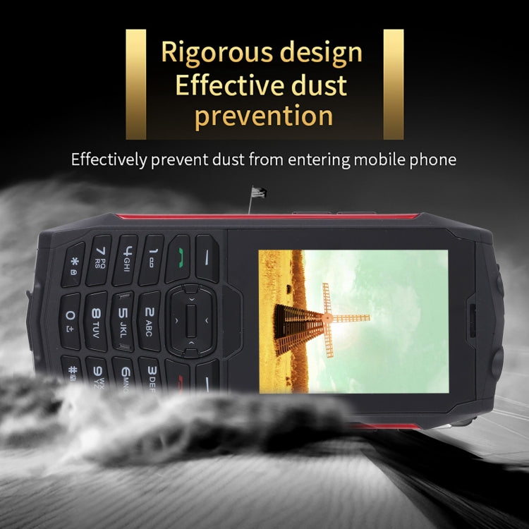 Rugtel R3C Rugged Phone, IP68 Waterproof Dustproof Shockproof, 2.8 inch, MTK6261D, 2000mAh Battery, SOS, FM, Dual SIM(Red) - free shipping - PMC TechLife - Order now!