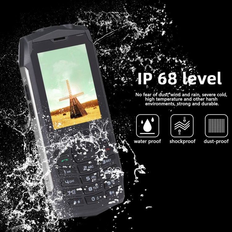 Rugtel R3C Rugged Phone, IP68 Waterproof Dustproof Shockproof, 2.8 inch, MTK6261D, 2000mAh Battery, SOS, FM, Dual SIM(Silver) - free shipping - PMC TechLife - Order now!