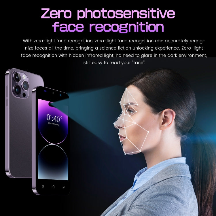 i14 mini HRDP5, 512MB+4GB, 5.0 inch Screen, Face Identification, Android 5.0 MTK6572 Dual Core, Network: 3G (Gold) - free shipping - PMC TechLife - Order now!