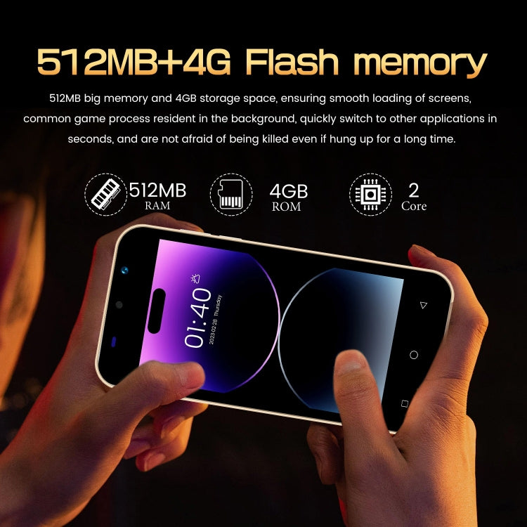 i14 mini HRDP5, 512MB+4GB, 5.0 inch Screen, Face Identification, Android 5.0 MTK6572 Dual Core, Network: 3G (Gold) - free shipping - PMC TechLife - Order now!