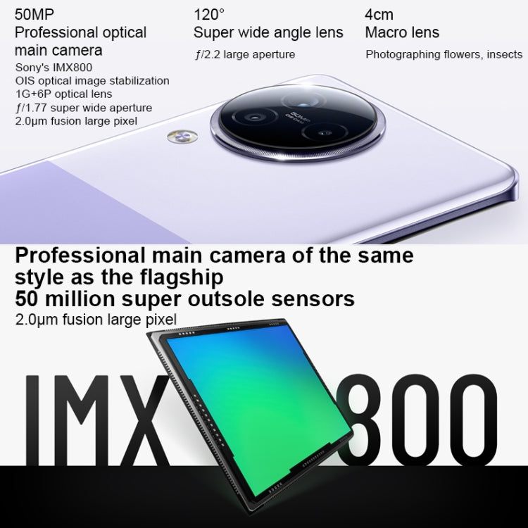 Xiaomi Civi 3 5G, 50MP Camera, 16GB+1TB, Triple Back Cameras + Dual Front Cameras, In-screen Fingerprint Identification, 4500mAh Battery, 6.55 inch MIUI 14 Dimensity 8200-Ultra Octa Core 4nm up to 3.1GHz, Network: 5G, NFC (Purple) - free shipping - PMC TechLife - Order now!