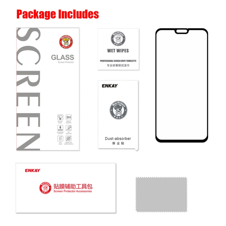ENKAY Hat-prince Full Glue 0.26mm 9H 2.5D Tempered Glass Film for Huawei Honor 8X (Black) - Honor Tempered Glass by ENKAY | Online Shopping South Africa | PMC TechLife | Buy Now Pay Later Mobicred