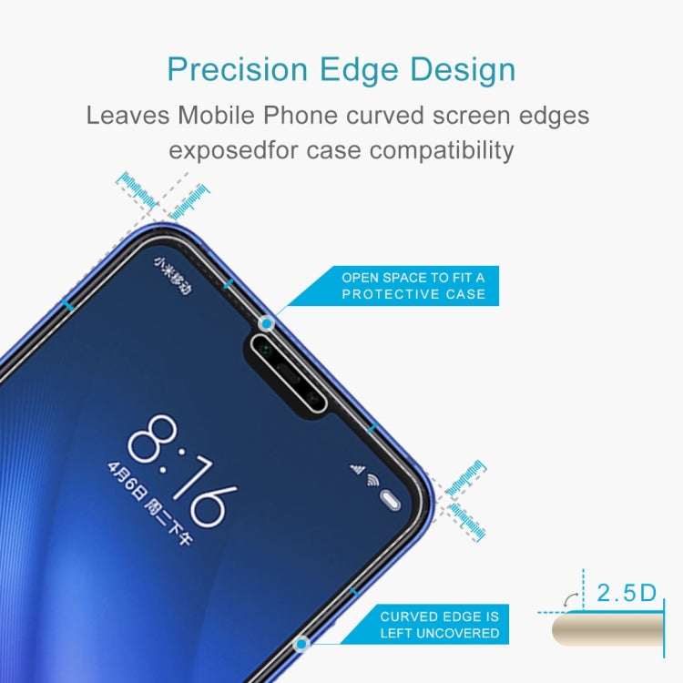 100 PCS 0.26mm 9H Surface Hardness 2.5D Full Screen Tempered Glass Film for Xiaomi Mi 8 Lite - free shipping - PMC TechLife - Order now!