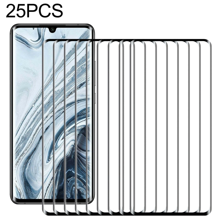 25 PCS For Xiaomi Mi Note 10 Pro 9H HD 3D Curved Edge Tempered Glass Film (Black) -  by PMC TechLife | Online Shopping South Africa | PMC TechLife